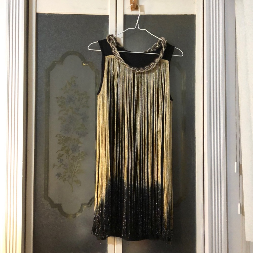 Venus fringe ombré dress /Gatsby with headband